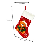 Cadeau de Noël personnalisé, chaussette de Noël en peluche de 18 pouces, bonhomme de neige en velours rouge, sac à bonbons, décoration de cheminée, arbre de Noël, broderie douce, traditionnel