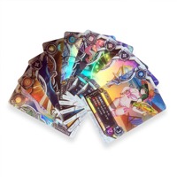 Cartes de jeu holographiques avec vernis brillant, en papier cartonné, cartes anime, sacs en feuille d'aluminium, impression personnalisée, logo sur mesure