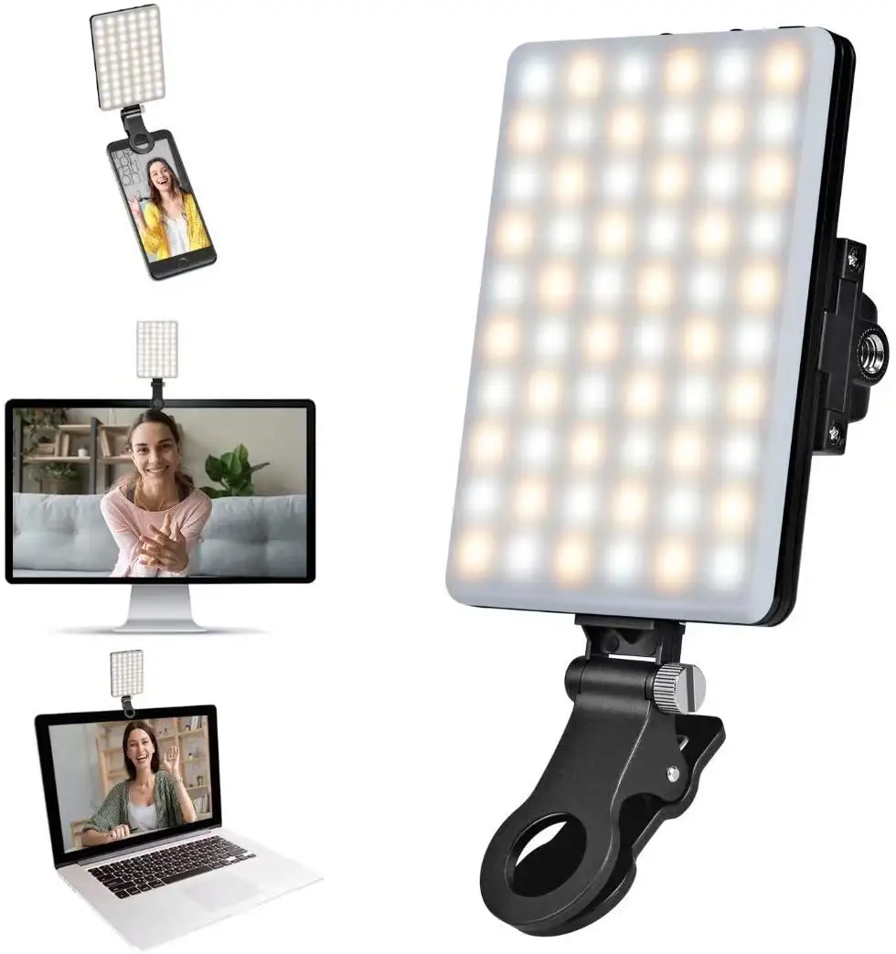 Video Conference webcam Lighting Laptop Computer Remote Working Zoom Self Broadcasting video lamp with sturdy clip