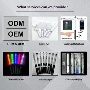 Bâton lumineux LED en acrylique portable avec télécommande, fonctionne avec des piles AAA, cadeaux promotionnels pour les mariages, les concerts, les fêtes - Product Image 5