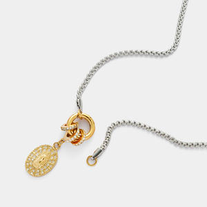 नए धार्मिक गहने वसंत क्लैंप हार वर्जिन मैरी सान जूदास सैन बेनितो स्टेनलेस स्टील ज़िरकॉन चरस नेकलेस - Product Image 2