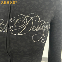Ensemble jogging femme imprimé guépard, deux pièces, coupe ajustée, veste zippée à capuche et pantalon évasé, tenue de sport assortie 2 pièces pour femme, logo personnalisé