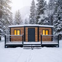 Maison conteneur de luxe personnalisable de haute qualité, style mansion, 3 chambres avec cuisine et séjour