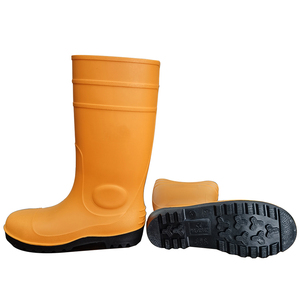 Bottes de sécurité imperméables Tiger Master en PVC <span class=keywords><strong>orange</strong></span>, antidérapantes, anti-choc, avec embout en acier et protection anti-perforation, pour hommes, idéales pour la construction. - Product Image 1