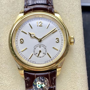 Reloj Mecánico de Lujo de Súper Calidad, 40 mm, 8+ de Fábrica, Acero 904, Movimiento ETA 7140, 52-509, Esfera Blanca Dorada, Reloj 1908 - Product Image 1