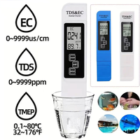 Testeur numérique 3 en 1 TDS EC et température, stylo testeur de qualité de l'eau pour aquarium, hydroponique, mariculture d'étang à poissons