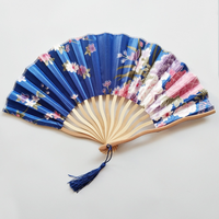 Abanico Plegable Retro con Diseño Floral y Impresión por Transferencia Térmica para Recuerdos y Regalos de Bodas y Fiestas