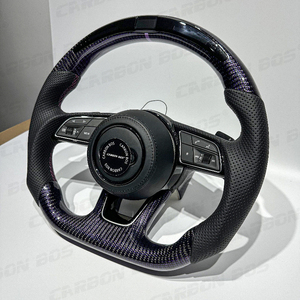 Volante de Coche con LED, Alcántara, Cuero y Fibra de Carbono para <span class=keywords><strong>Audi</strong></span> RS A1 A3 A4 A5 A6 A7 R8 RS3 C7 Q5 Q7 S3 S5 8V B8 B9 <span class=keywords><strong>S4</strong></span> Q3 Q8 - Product Image 5