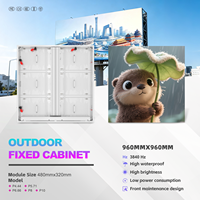 Pantalla LED Grande de Alquiler con Molde Privado P2.9 P3.9 500x1000, Gabinete de Aluminio Fundido a Presión, Mantenimiento Trasero, Conexión por Cable