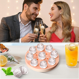 Moule à glaçons en silicone en forme de rose, qualité alimentaire, pour whisky, résistant au congélateur, pour boules de glace congelées - Product Image 5