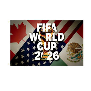 Drapeaux nationaux en polyester en gros pour l'événement mondial de football 2026, la <span class=keywords><strong>Coupe</strong></span> <span class=keywords><strong>du</strong></span> <span class=keywords><strong>Monde</strong></span> de football, bannières internationales - Product Image 5