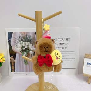 <span class=keywords><strong>Dessin</strong></span> <span class=keywords><strong>animé</strong></span> 4 pouces mignon Capybara porte-clés pendentif lavé Technique ours soulagement du Stress maille sac à dos décoration cadeau en gros <span class=keywords><strong>dessin</strong></span> <span class=keywords><strong>animé</strong></span> - Product Image 4