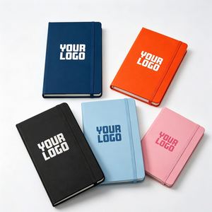 Custom Printed A5 Elastic Strap Pen Holder Pu <b>Leather</b> <b>Diary</b> for Business Company Gift Promotional Notebook With Logo - Product Image 1