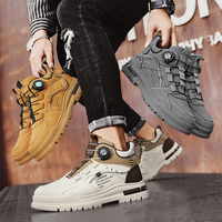 Chaussures de Course Respirantes Montantes Tendance pour Hommes, Polyvalentes à Semelle Épaisse, Sportives et Décontractées, Idéales pour l'Hiver