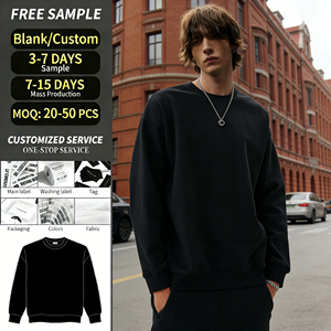Hongyuapparel Hersteller Maßgefertigter Schwerer 370g Fleece Einfarbiger Lässiger Herren-Blank-Sweatshirt - Product Image 1
