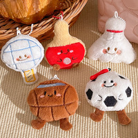 Mini sac à dos de football décoratif - Petit cadeau sur le thème du sport - Porte-clés en peluche de dessin animé