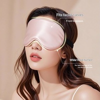 Masque de sommeil en satin de soie personnalisé avec logo, double face, pour la nuit, avec sangle élastique