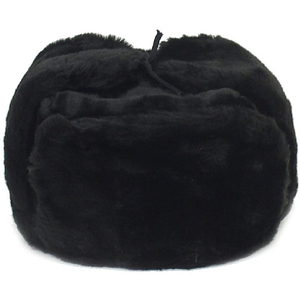 Venta al por mayor Ushanka Azhna Ruso Ushanka Oreja-flap Sombrero Tamaño 55-64 Faux Fur Color Negro - Product Image 1