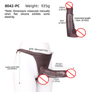 Nuevo SXXY, Tanga <span class=keywords><strong>grande</strong></span> de silicona, consolador hueco, Color negro, bragas de manga de pene, extensor de pene, juguete sexual para adultos para hombres - Product Image 2