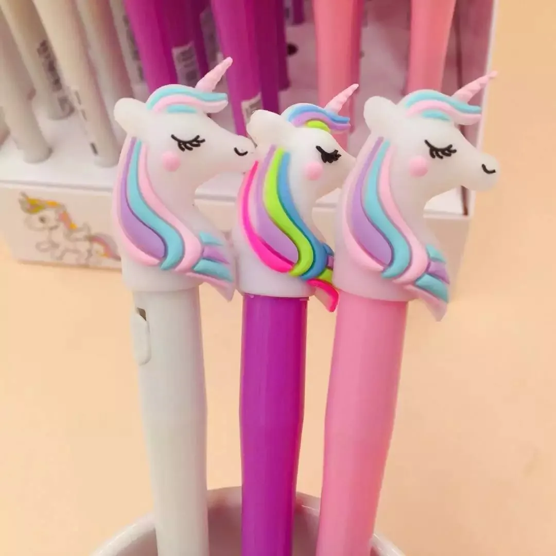 All'ingrosso Kids Cute Unicorn LED Light Blue Up penna a sfera con immagine