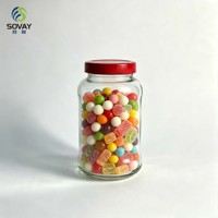 Pot en verre alimentaire arrondi de 700 ml, grande capacité, haute transparence, pour produits fermentés, confitures, emballage de marque pour la vente au détail