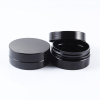 Nouvelle Tendance : Pots Cosmétiques Ronds en Plastique PET Noir avec Bouchon à Vis, Logo Personnalisé, 80ml-250ml, Impression Sérigraphique