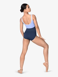 Justaucorps de gymnastique personnalisé bleu roi pour adultes et jeunes filles, à manches longues, motif étoile, tenue de danse scintillante avec strass, en Spandex/Polyester - Product Image 2