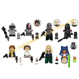 SW yıldız uzay savaşları Kamino güvenlik komutanı klon kuvvet Han Solo Leia Mini Action Figure yapı taşı çocuk oyuncakları TV6107