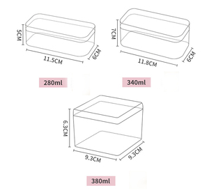 Bán buôn có thể tái chế cấp thực phẩm cốc nhựa với nắp Tiramisu Pastry container Acrylic Hộp bánh - Product Image 3