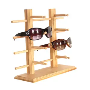 WH новые бамбуковые солнцезащитные очки стенд винтажный Дисплей Стенд 6/8/10 пара дисплей стенд