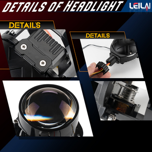 <span class=keywords><strong>2.5</strong></span> inch ba màu bi <span class=keywords><strong>led</strong></span> chiếu đèn pha ống kính xe Đèn pha Sương Mù Ánh Sáng - Product Image 5