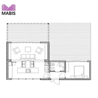 Maison préfabriquée en panneaux sandwich, bungalow préfabriqué, design moderne, origine Guangdong