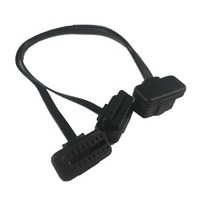 Kabel OBD Datar Profil Rendah Sudut Kanan SETOCONT 12V Tipe Y Male ke Female 2 in 1 Kabel Ekstensi OBD2 Datar 30 CM