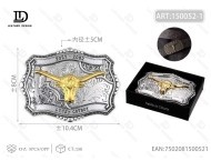 Fibbia per Cintura Irregolare in Lega Placcata Argento Annerito, Grande, 5.0cm - Product Image 1