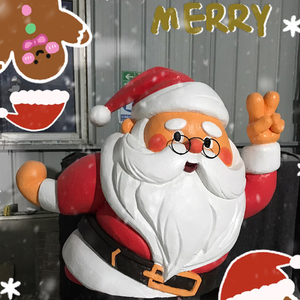 Estatua de Pueblo Navideño en Miniatura de Fibra de Vidrio Personalizada, Decoración Navideña, Escultura de FRP para Atrio de Centro Comercial, Interior - Product Image 5
