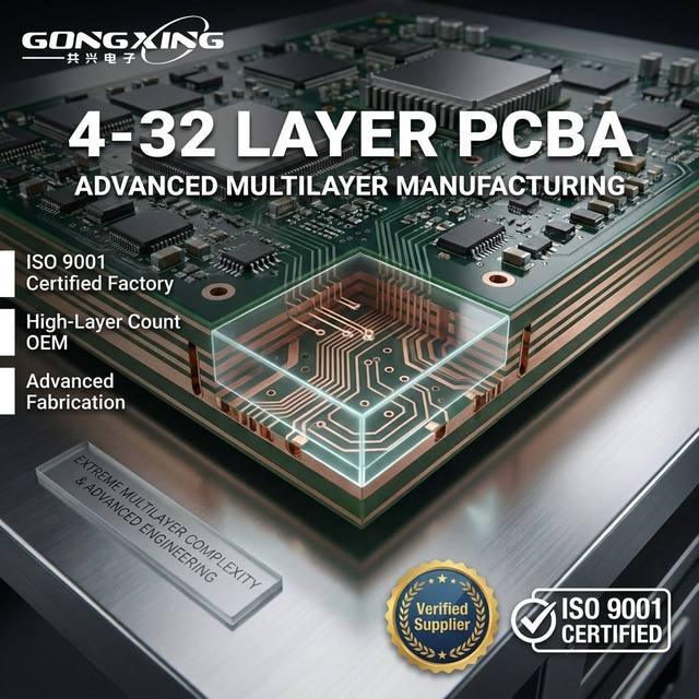 Multilayer PCB Assembly Service 4-32 Layer High-Density PCBA Manufacturing for Medical/Automotive | EMS Factory