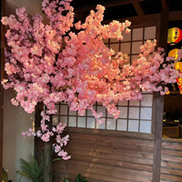 Vente en gros de fleurs de cerisier artificielles roses et blanches, décoration d'arbre de cerisier pour mariage, centre de table suspendu de 100 cm, branches de fleurs de cerisier