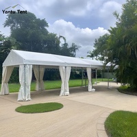 Grande tente de réception moderne en PVC/verre et alliage d'aluminium, double couche, imperméable, pour événements intérieurs/extérieurs, sports, luxe haut de gamme