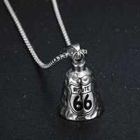 Bonne chance moto accessoires cloche acier inoxydable US or tour motard Gremlin gardien moto cloche pendentif collier