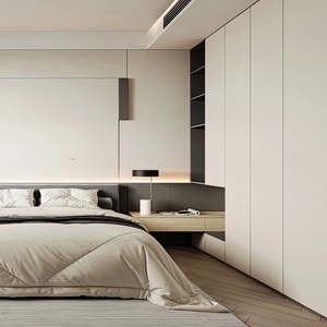 Phong Cách Châu Âu Thiết Kế Đầy Đủ Chiều Dài Đồ Nội Thất Phòng Ngủ Bằng Gỗ Hiện Đại Lưu Trữ Tủ Quần Áo Tủ - Product Image 1