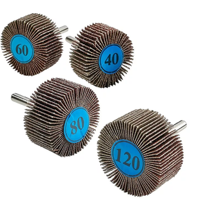 Disque à lamelles abrasif de ponçage grain 80, accessoires <span class=keywords><strong>Dremel</strong></span>, papier abrasif, polissage, outil rotatif, disque à lamelles avec arbre - Product Image 3