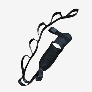 Sangle de yoga noire de 155 cm pour le fitness et les étirements, soutien de la cheville, aide à l'entraînement - Product Image 5