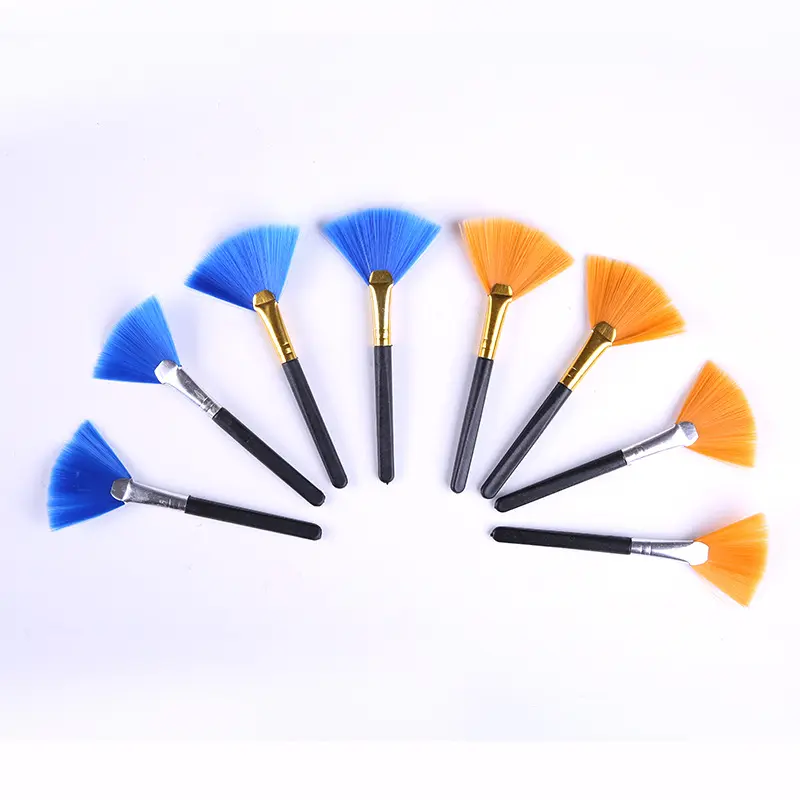 Flat plastic rod nylon bristle fan-shaped brush keyboard cleaning brush cleaning dust removal small bristle brush