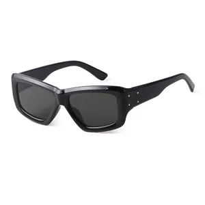 ADE WU STY77323 di design poligono occhiali neri LOGO personalizzato miglio Nails tones occhiali da caffè marrone occhiali da sole 2023