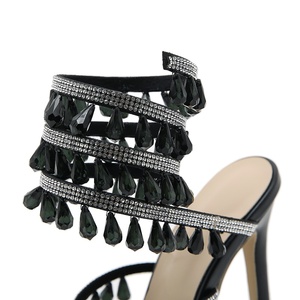 Nouvelles sandales à talons aiguilles de luxe pour femme, ornées de strass, collection 2025 – Idéales pour mariage - Product Image 6