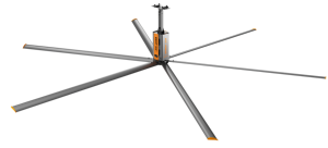Ventilateur de plafond HVLS RTFANS 24 pieds, robuste, industriel, grand modèle pour le refroidissement des usines et entrepôts, options de taille 5,5 / 6,1 / 7,3 mètres, tension - Product Image 2