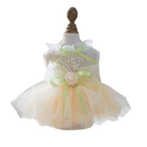 Vestido de Princesa para Boda Charlotte, Falda de Tul, Estilo Verde Fresco, Ropa para Perro, Lindo Vestido Bordado de Poliéster para las Cuatro Estaciones - Product Image 5