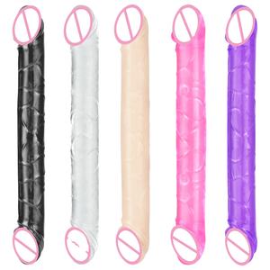 12.4 "Zachte Gelei Dildo 'S Dubbelzijdige Dildo Lange Realistische Dildo 'S Lesbische Vaginale Anale Sex Plug Speelgoed Voor Vrouwen Masturbators - Product Image 4