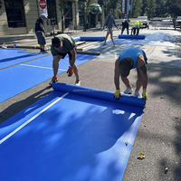Revêtement de sol en acrylique pour terrains de pickle-ball professionnels, adapté aux terrains extérieurs