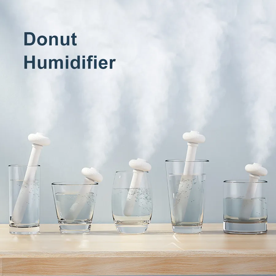 Factory Home Use Small Desktop Water Diffuser Electric Donut Humidifier Usb Portable Mini Cool Mist Ultrasonic Air Humidifier